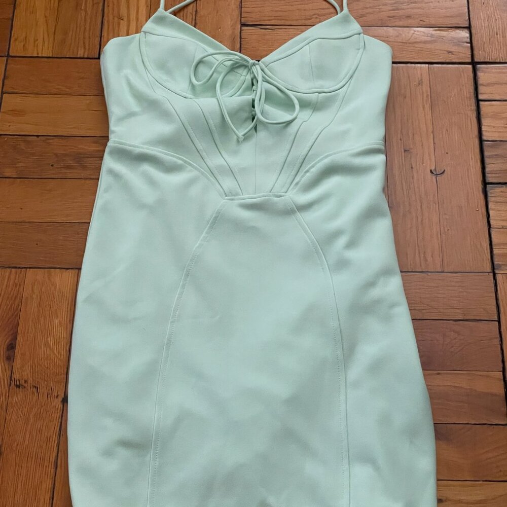 Mint Green Mini Zara Corset Dress Medium